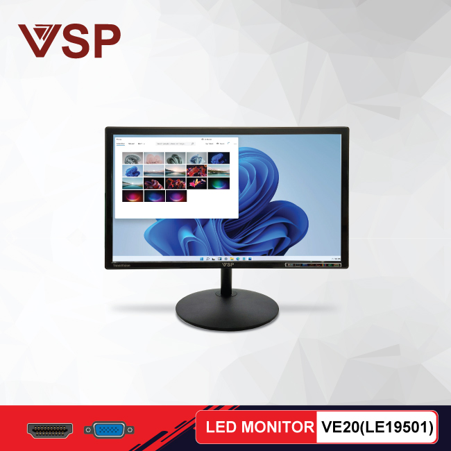 Màn hình máy tính 20inch VSP VE20 (LE19501) HD 75Hz 5Ms LED Monitor – Hàng chính hãng TECH VISION phân phối