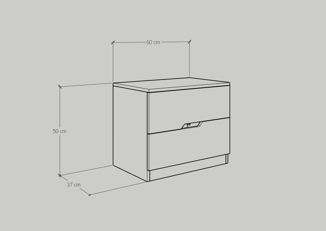 [Happy Home Furniture] DASH , Táp đầu giường - 2 ngăn kéo , 60cm x 40cm x 50cm ( DxRxC), THK_056