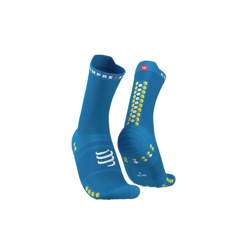 Vớ chạy bộ Compressport Pro Racing Socks V4.0 – Run High - Màu xanh