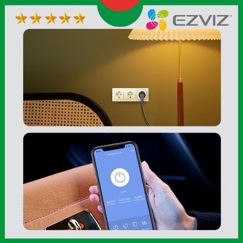 Ổ cắm Wifi thông minh điều khiển bật tắt mọi nơi qua App Ezviz T30-10A-EU Smart Plug, hẹn giờ bật tắt. Hàng Chính Hãng