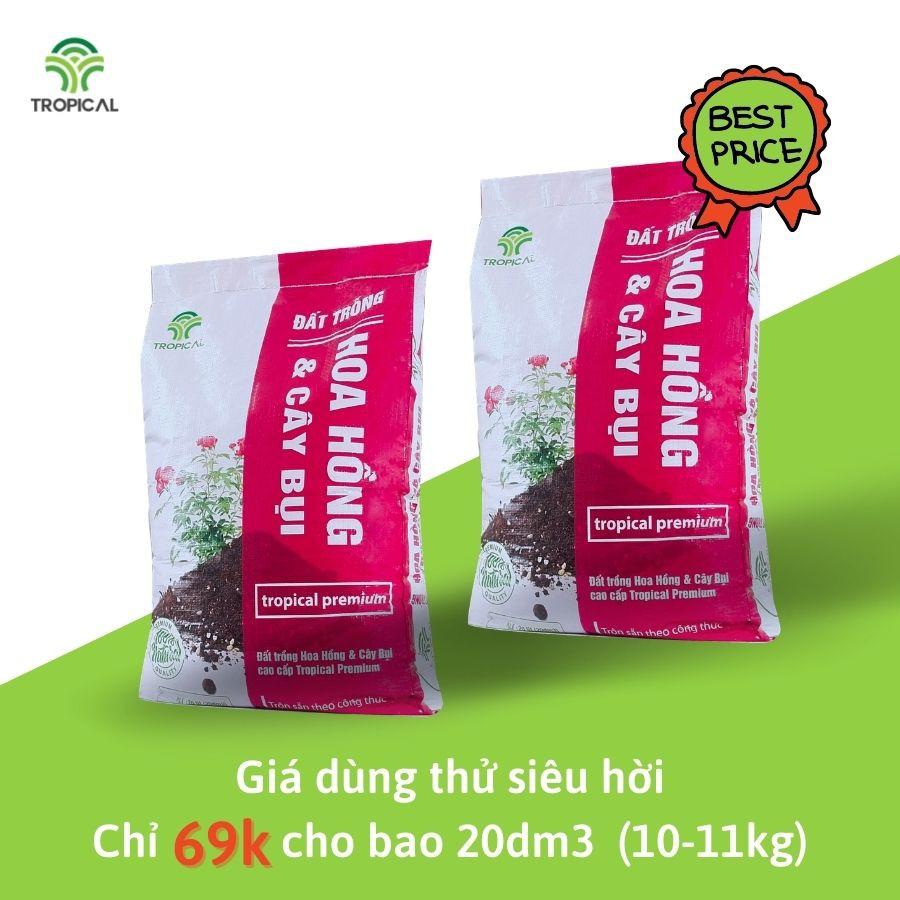 Đất trồng Hoa hồng và cây bụi cao cấp Tropical Premium - 20dm3