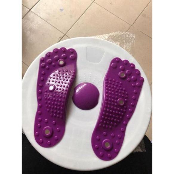 Dụng cụ tập thể dục đĩa xoay eo giảm eo giảm béo bụng kèm massage chân cao cấp giúp chị e có vong eo thon