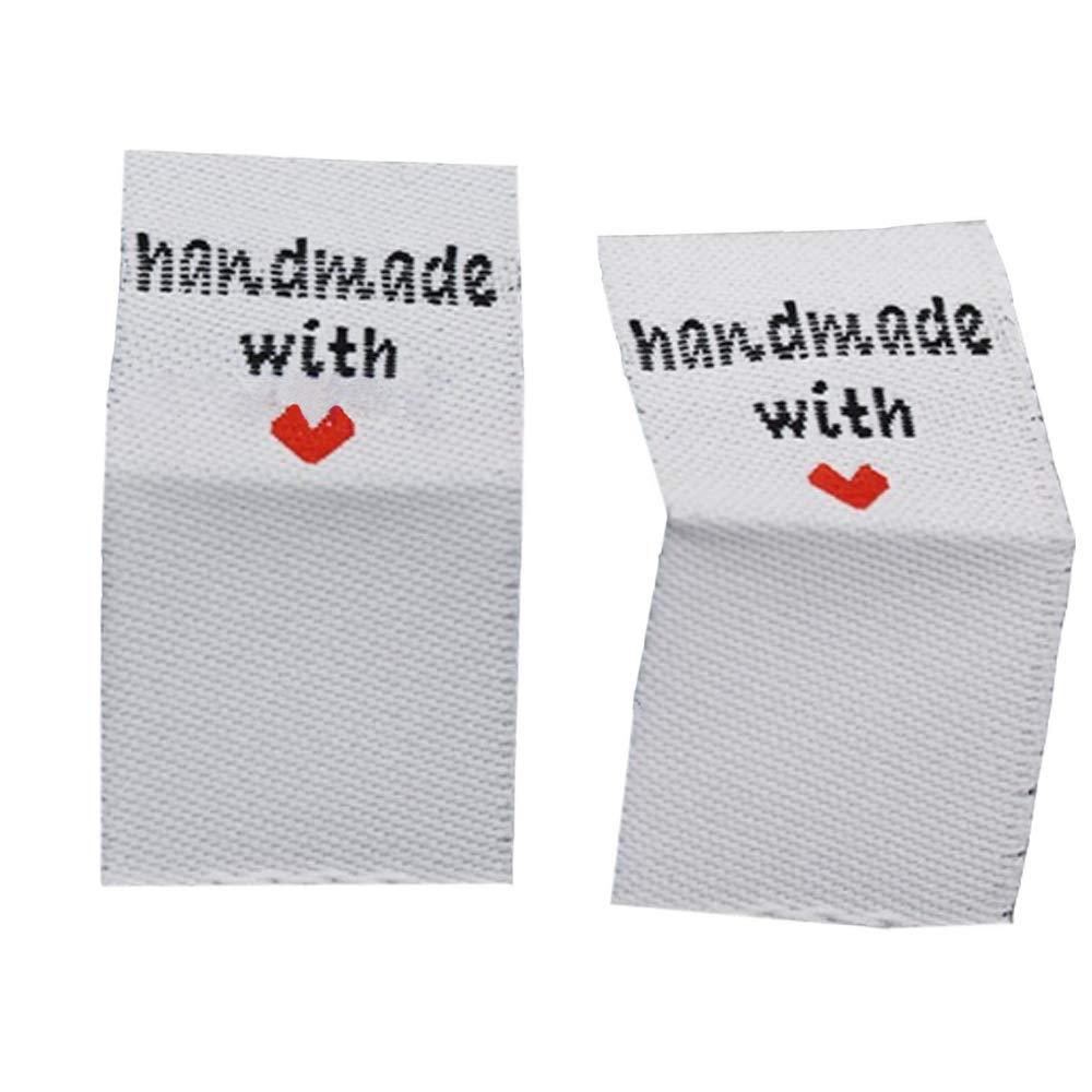 Nhãn dệt nhãn may quần áo 600 miếng Nhãn cho nhãn DIY Phụ kiện quần áo, đường may đan, 3 màu