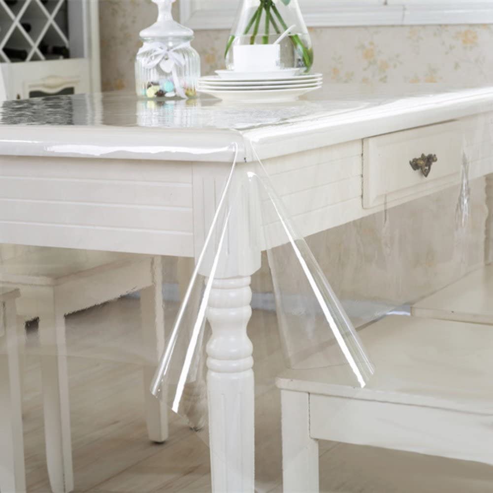 Tấm nhựa dẻo, màu trắng trong suốt, Chống thấm nước, Chống thấm dầu, Chống trượt dùng làm Trải bàn ăn, bàn khách, tủ tivi, vách ngăn, mái che mưa ngoài trời, ban công, mái cho vườn cây... dày 0.5mm