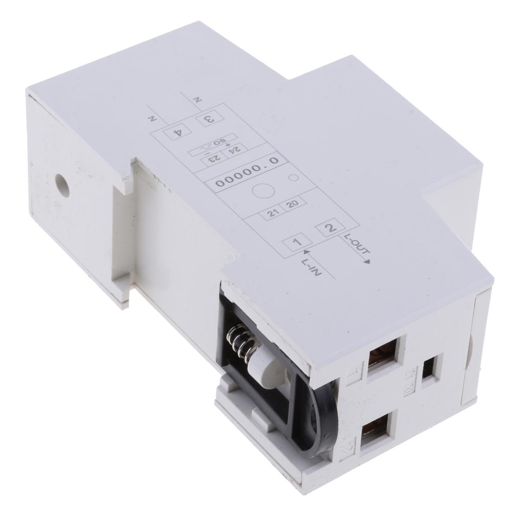 5A 230V 50-60Hz Single Phase Din Rail Watt Hour Energy Power kWh Meter