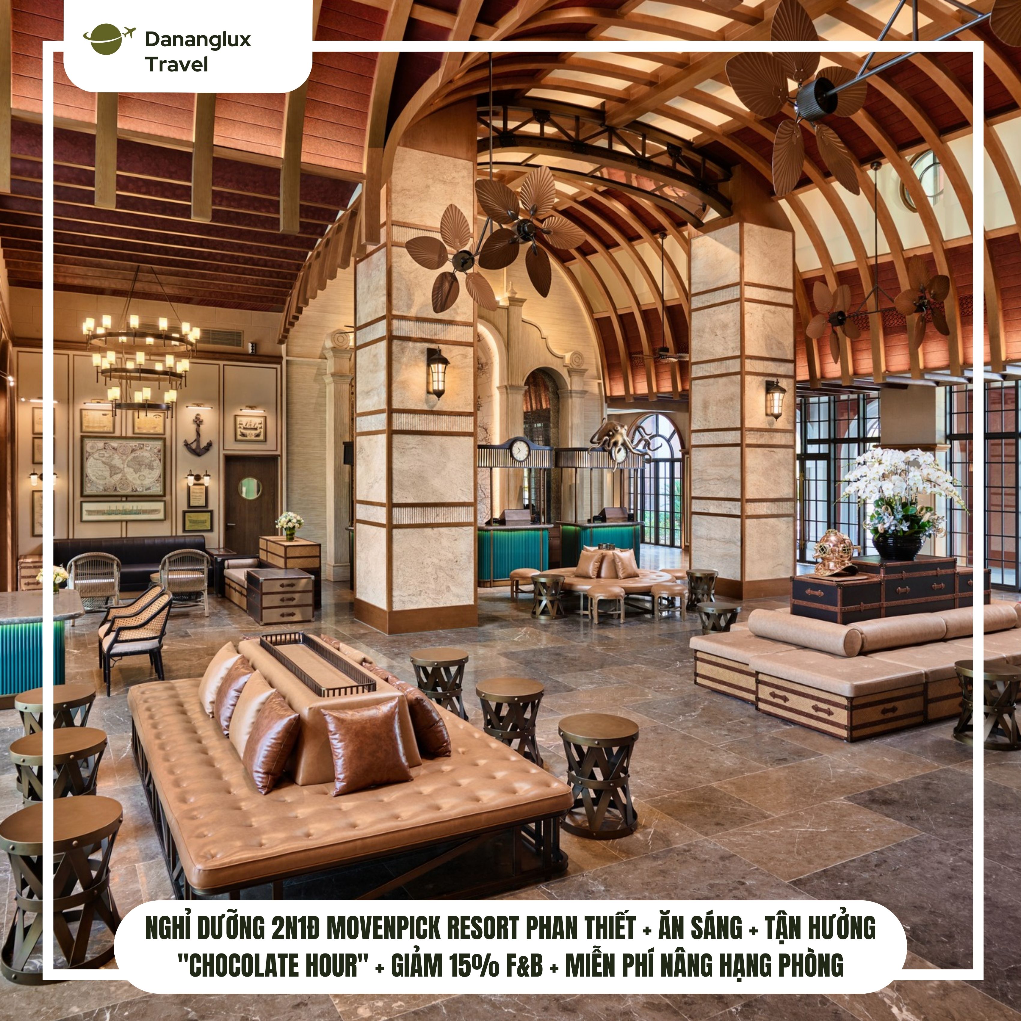 Nghỉ Dưỡng 2N1Đ Movenpick Resort Phan Thiết + Ăn Sáng + Tận hưởng "Chocolate Hour" + Giảm 15% Dịch Vụ F&B + Miễn Phí Nâng Hạng Phòng