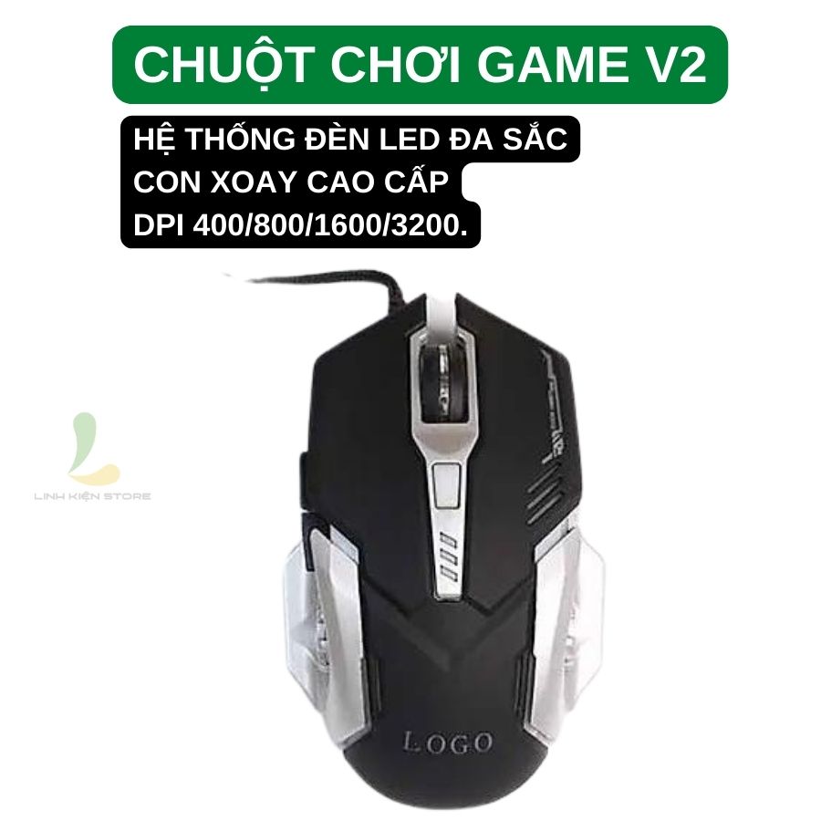 Combo bàn phím chuột một tay G7 và Chuột V2 - Phụ kiện gaming xịn xò tích hợp đèn LED RBG với 35 phím siêu nhạy