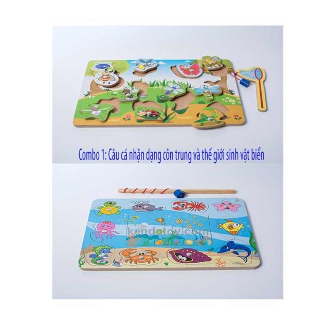 Combo đồ chơi câu cá bộ câu côn trùng và các loại thú biển giảm giá