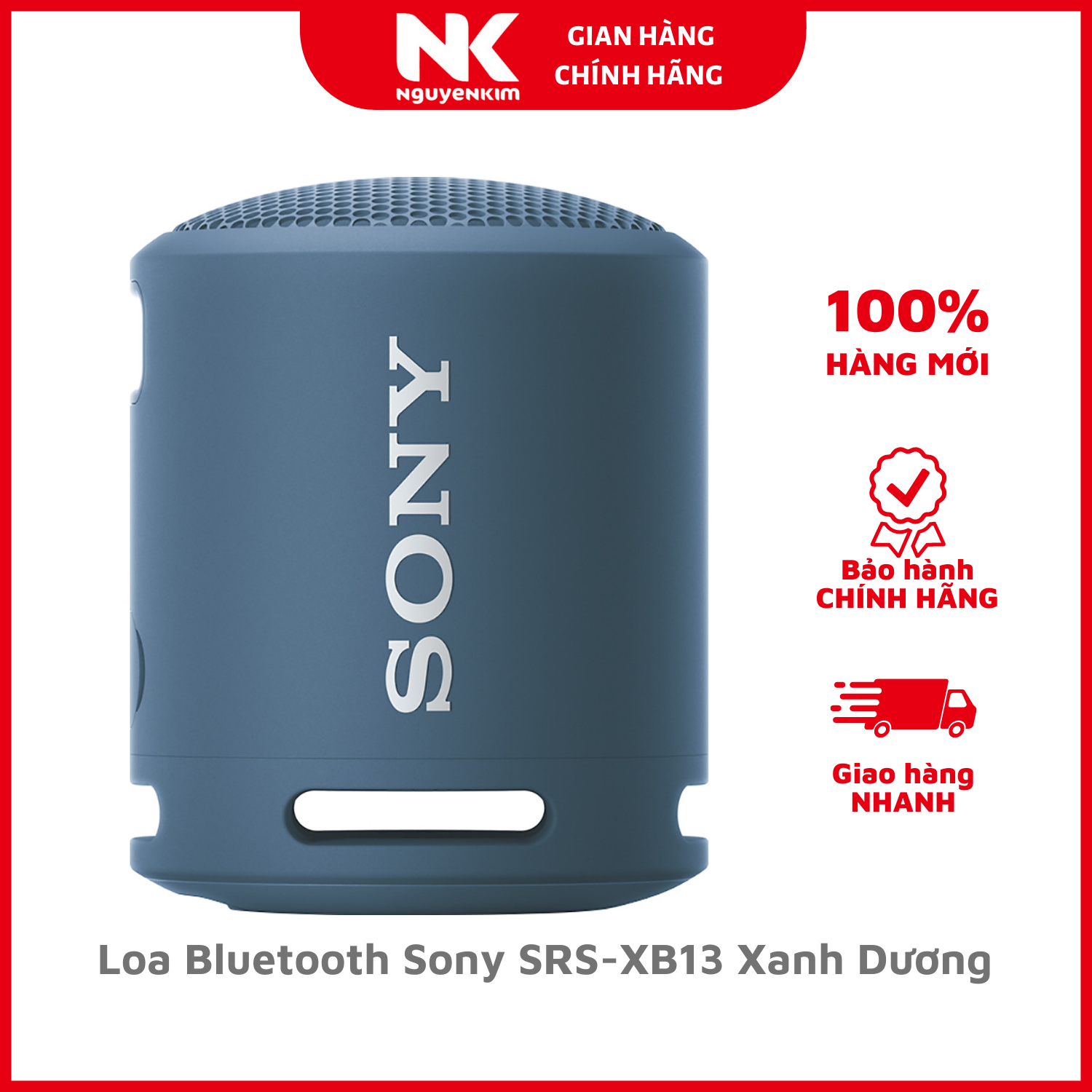 Loa Bluetooth Sony SRS-XB13 Xanh Dương - Hàng Chính Hãng