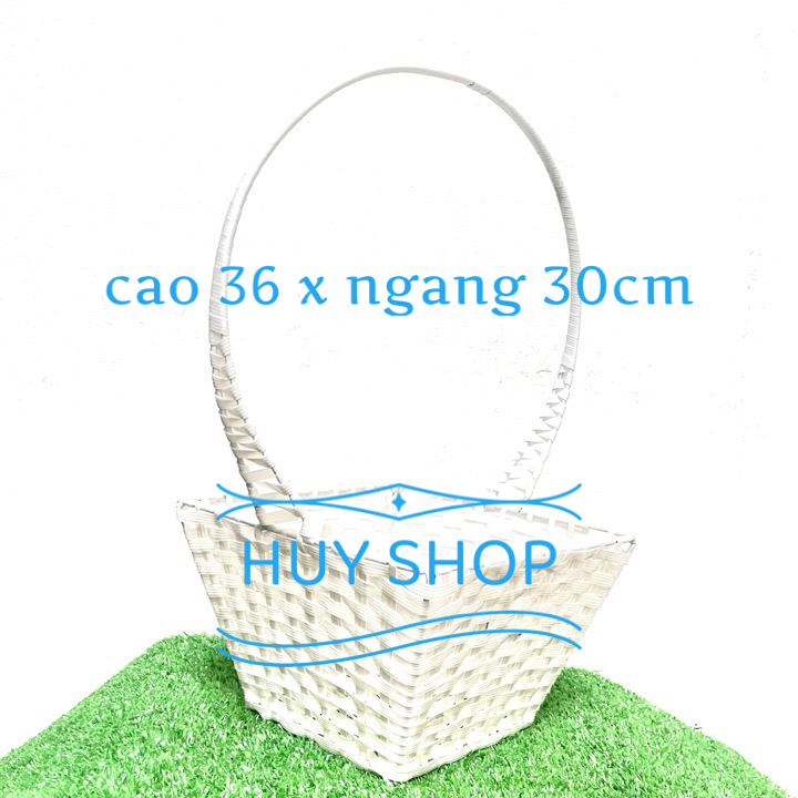 Giỏ Mây VUÔNG số 2 (cao 36cm) trang trí nhà cửa