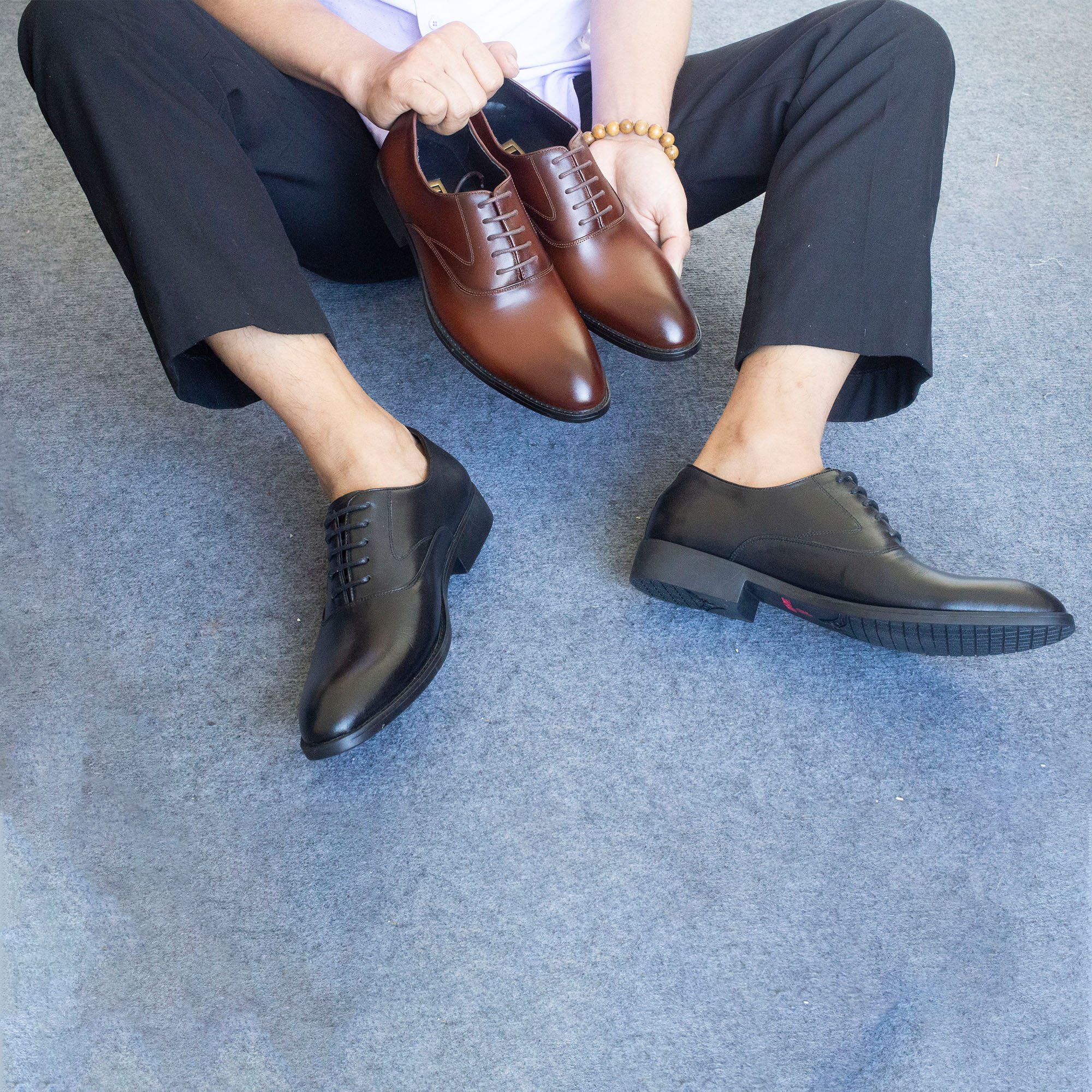 Giày da nam, giày oxford công sở G103 - Da bò Nappa cao cấp