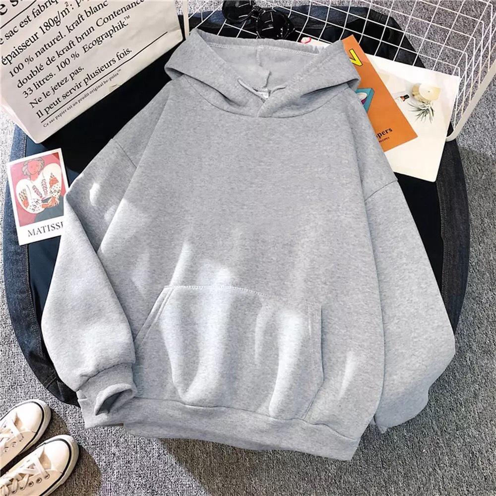 Áo hoodie nam nữ trơn nhiều màu vải nỉ bông mềm mịn nón 2 lớp