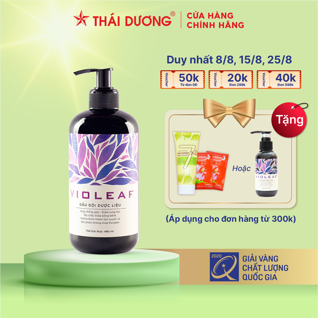 Dầu gội thảo dược Violeaf - Sao Thái Dương chai 480 ml