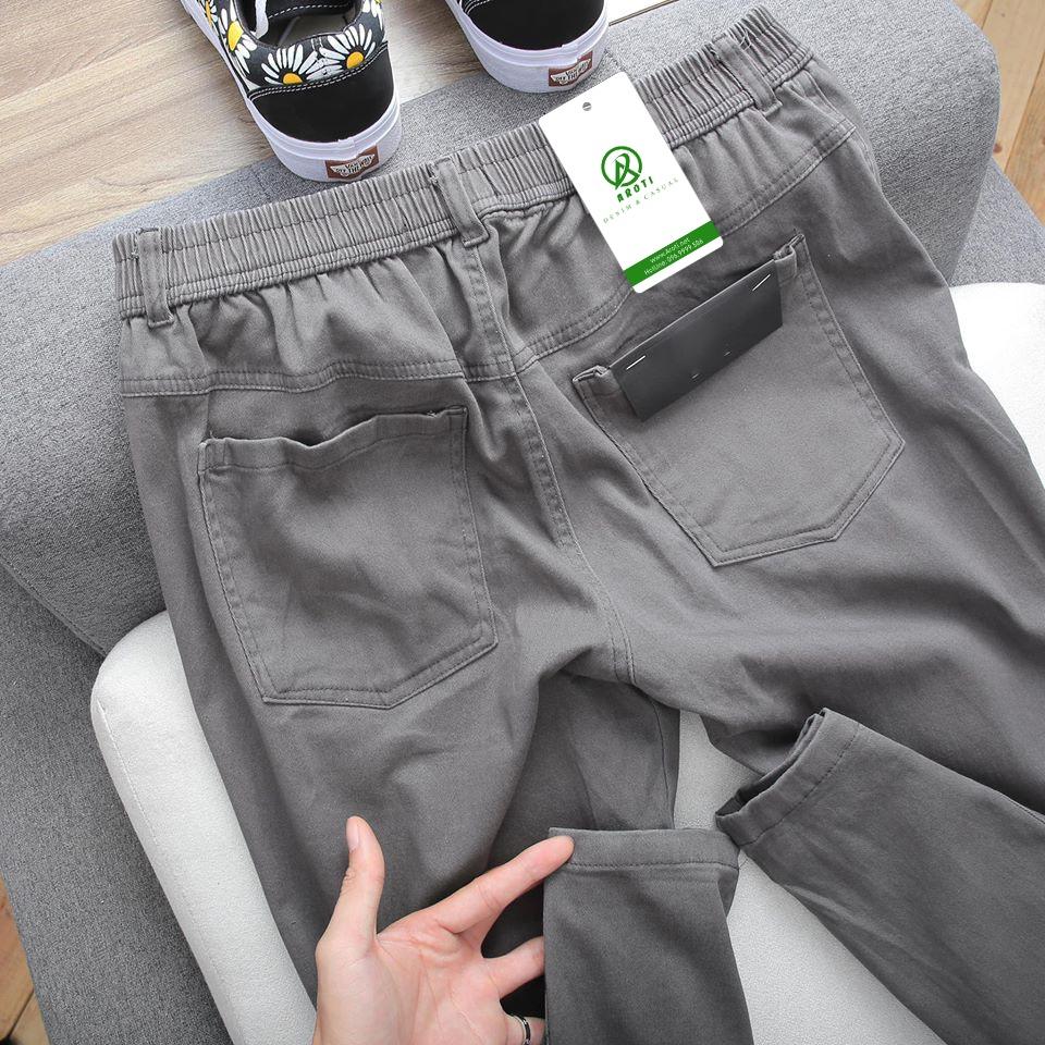 Quần Kaki Nam Đẹp AROTI Ống Suông Dài Rộng Vải Kaki Cao Cấp Mềm Mịn, Co Giãn Tốt Dáng Âu Đứng,Công Sở,Lưng Thun QK045-V