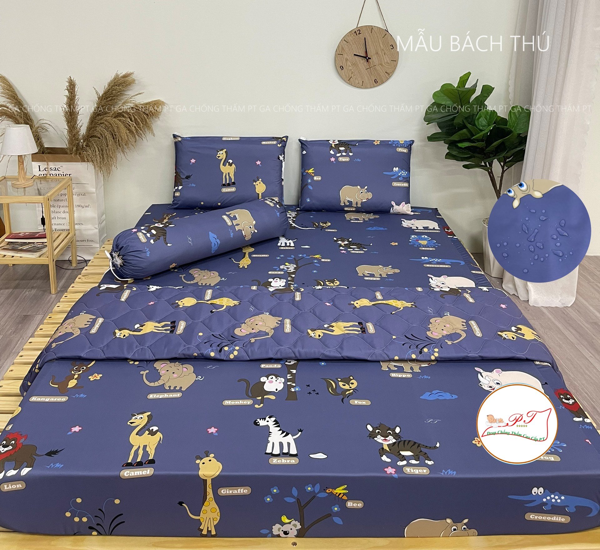 Ga Chống Thấm Cao Cấp PT Mẫu Họa Tiết Bách Thú