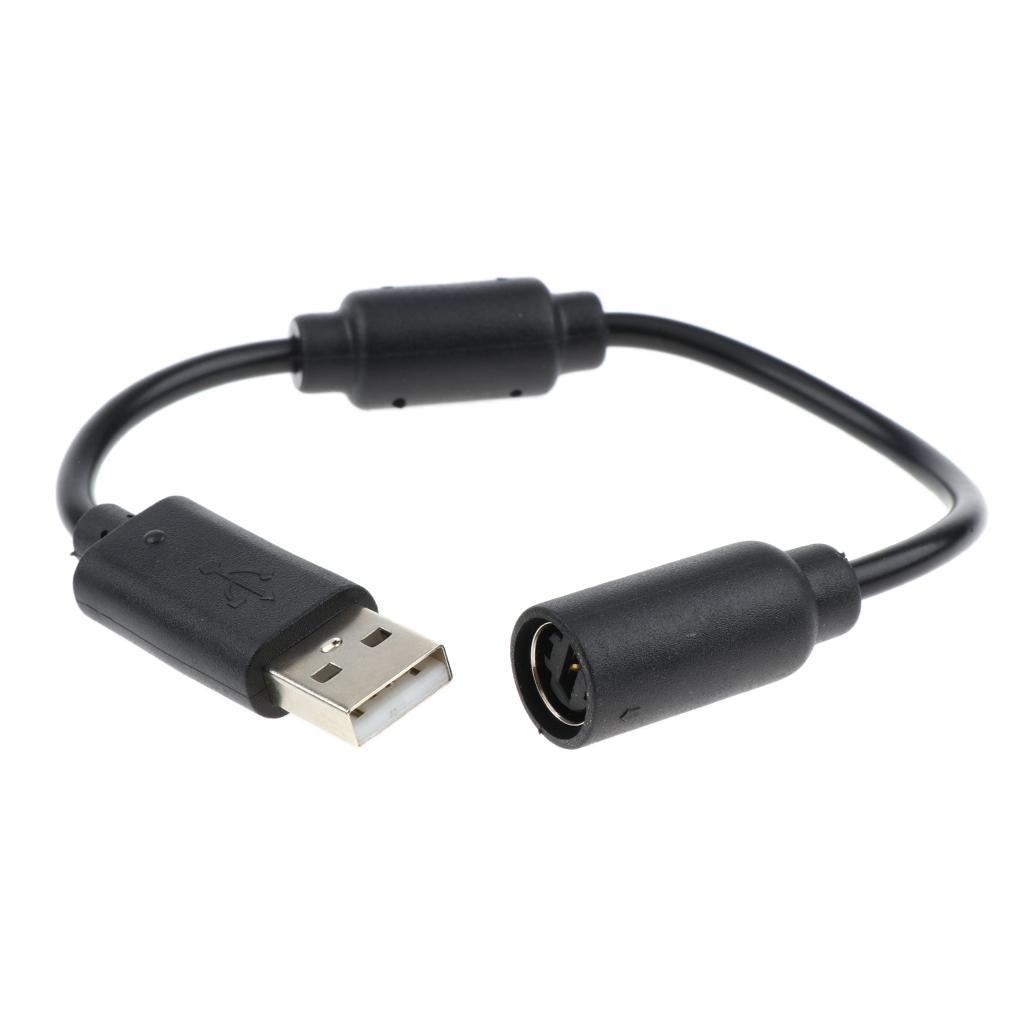 USB Converter Cable for 360 Controller Breakaway Cord - Black