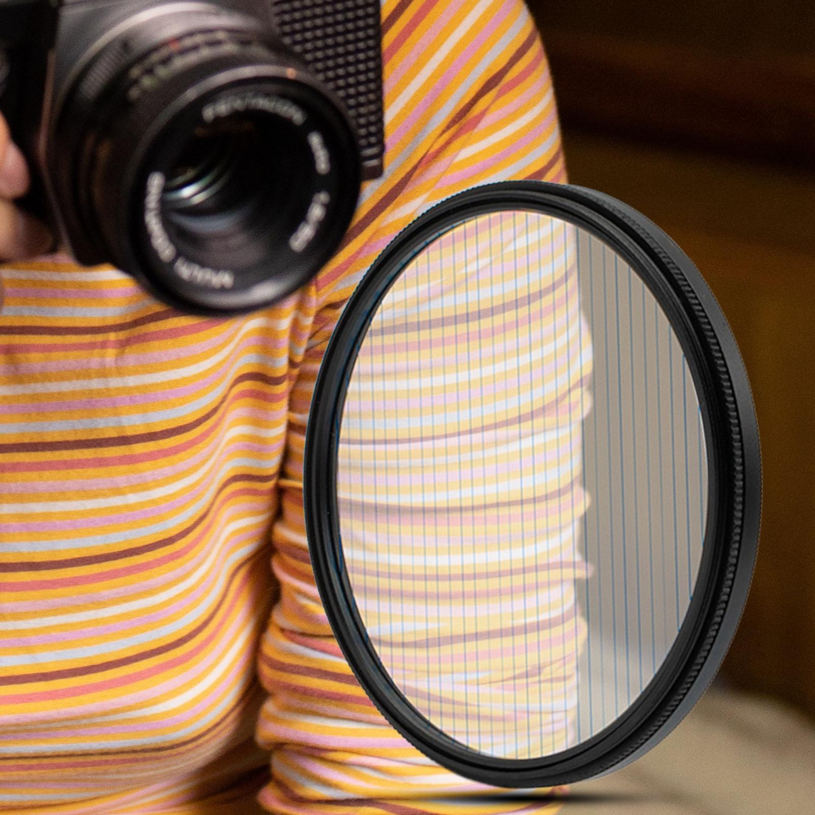 Blue Streak Filter W/Rotating Effects Filter for DSLR Cinematice Video 58mm
