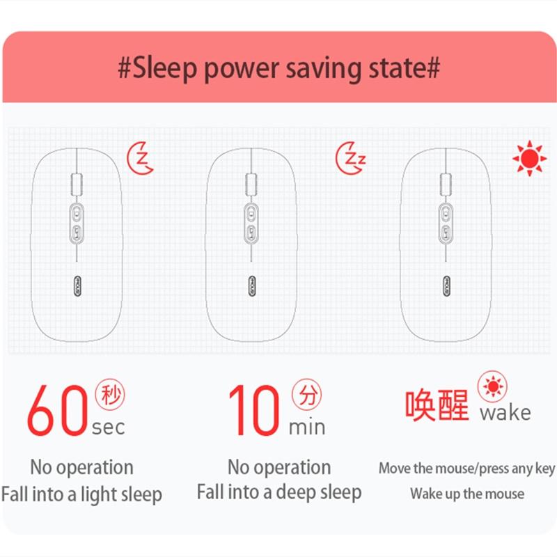 Có Thể Điều Chỉnh DPI Siêu Mỏng Chuột Wirelesss Im Lặng Mini Công Thái Mause Sạc Chuột Không Dây 2.4Ghz Cho Ipad Pro 11 Cho mạc
