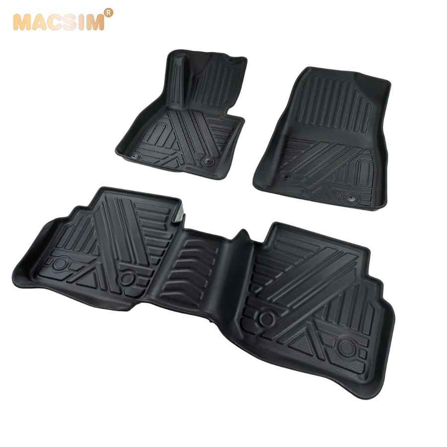 Thảm lót sàn xe ô tô MAZDA 6 ATENZA 2017- 2020 Nhãn hiệu Macsim chất liệu nhựa TPE đúc khuôn cao cấp - màu đen