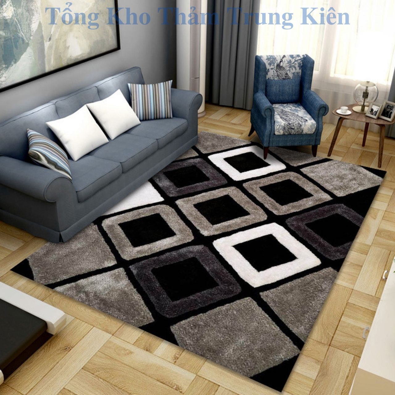 Thảm Trải Sàn Nhập Khẩu 100% (120x160cm &amp; 160x230cm) - Hàng Tổng Kho