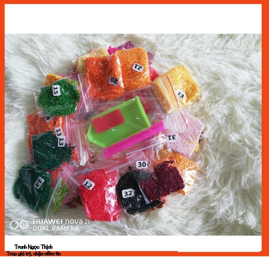 Rẻ vô địch-Tranh đính đá cao cấp Vạn Sự Như Ý LV055- KT: 110x60Cm