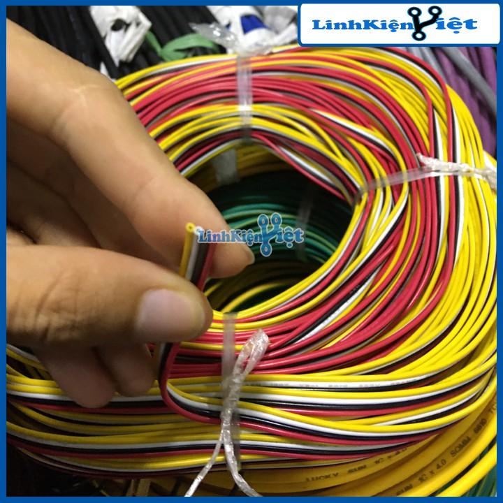 Dây Điện Dẹt 4 Màu Khác Nhau Cho Đèn LED RGB 4 pin 22AWG