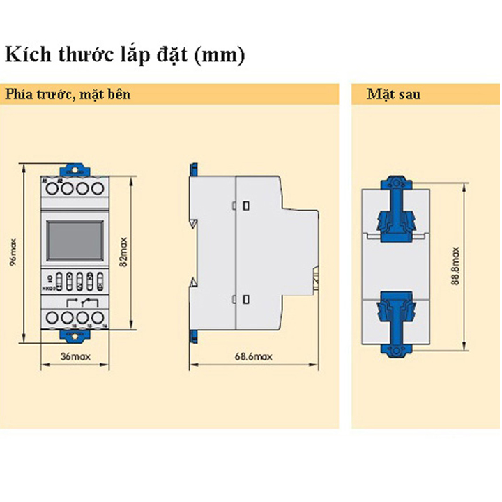 [TIMER CHU KỲ THÁNG] công tắc hẹn giờ bật tắt điện tự động NKG5 16 chương trình / tháng- timer hẹn giờ theo tháng