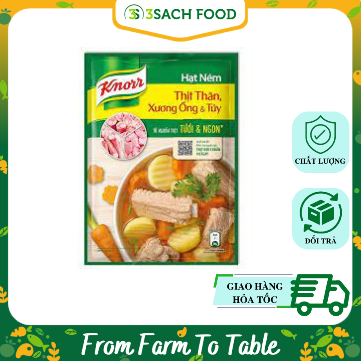 Hạt Nêm Từ Thịt Knorr (Gói 220Gr)