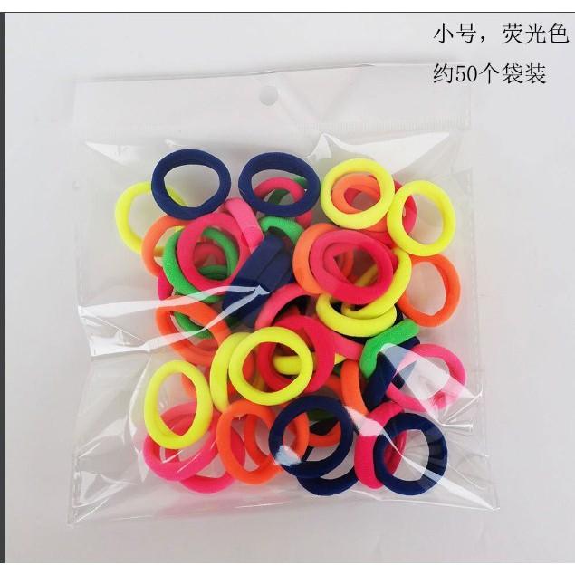 Set 50 chun buộc tóc cho bạn nữ, chun tóc cho học sinh, chun buộc tóc cho nữ