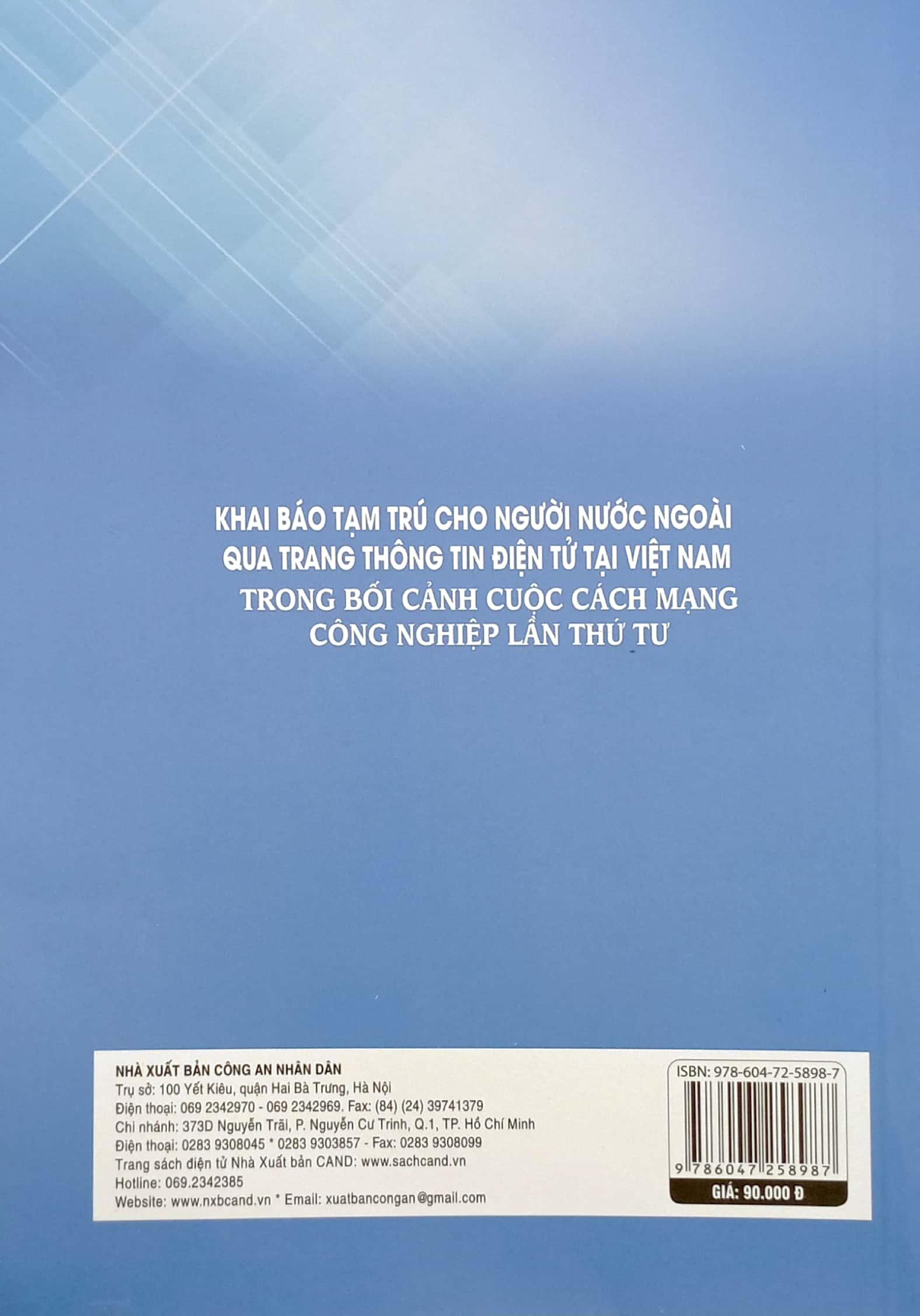 Khai Báo Tạm Trú Cho Người Nước Ngoài Qua Trang Thông Tin Điện Tử Tại Việt Nam Trong Bối Cảnh Cuộc Cách Mạng Công Nghiệp Lần Thứ Tư