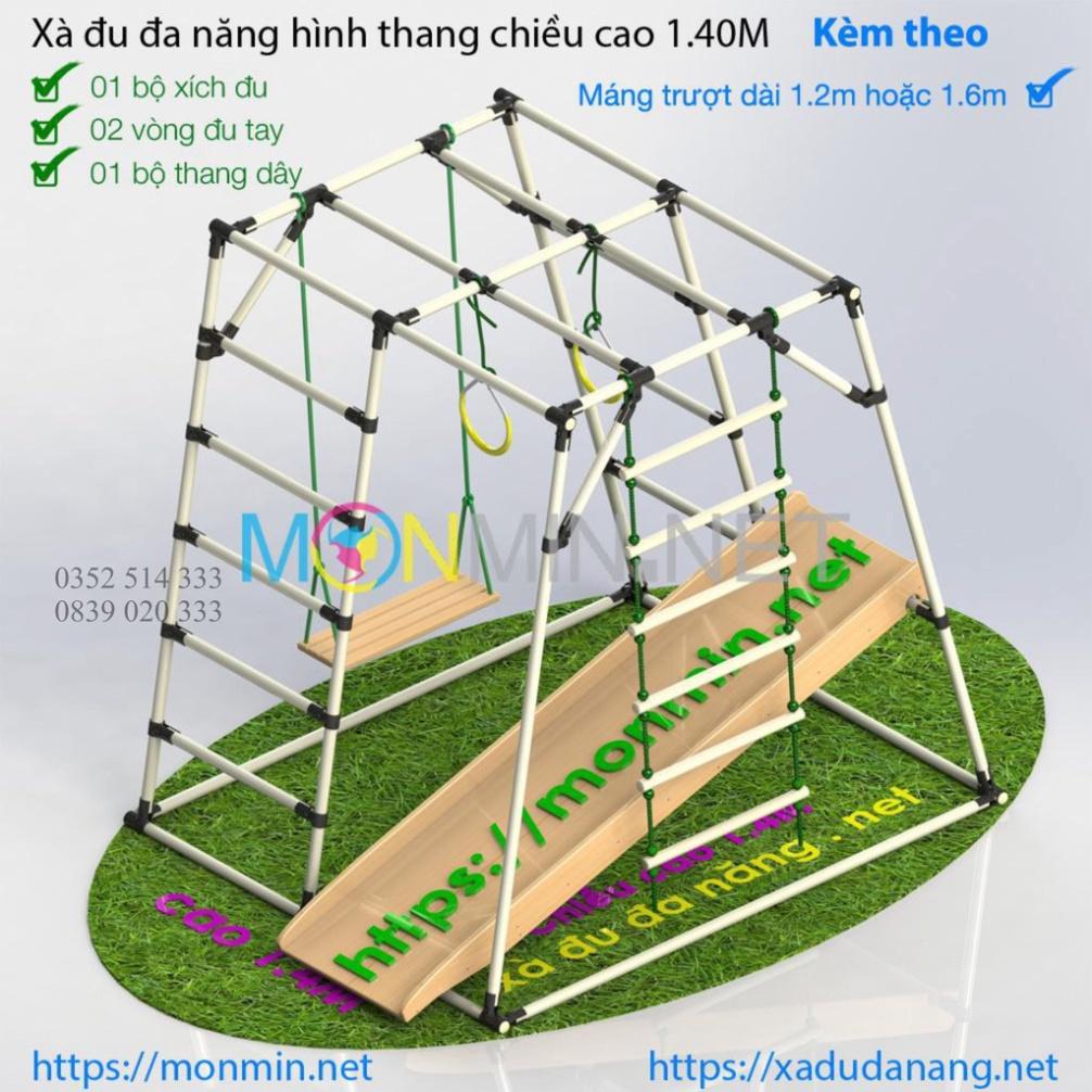 Xà đu đa năng Satech - Khung vận động cho bé - Hình hộp thang cân - Bộ cao 1.4m