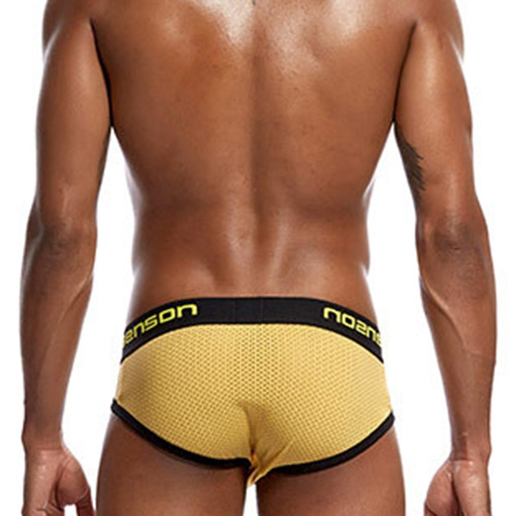 Men's Breathable Mesh Panties Low Rise Briefs Underwear