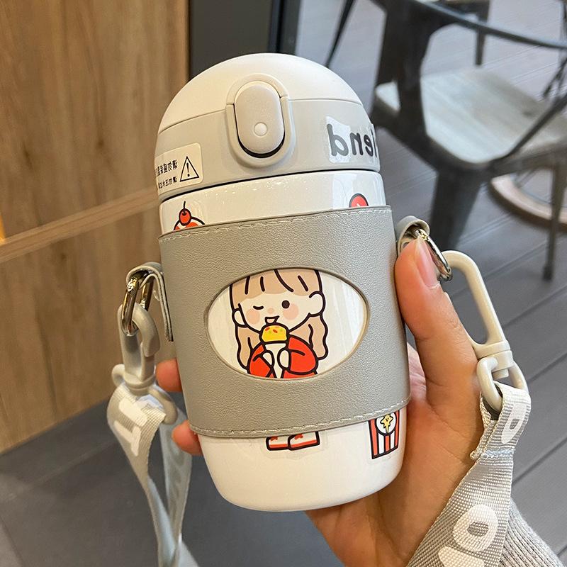 Nhiệt Bình Máy Hút Bình Giữ Nhiệt Kiểu Dáng Bình Nước Giữ Nhiệt Thức Uống Chai Thermic Bình Trường Bình Nước Cho Trẻ Em