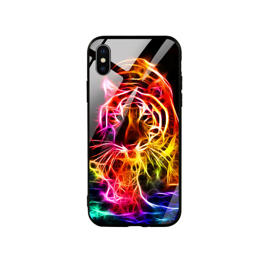 Ốp lưng kính cường lực cho điện thoại Iphone X / Xs - Tiger