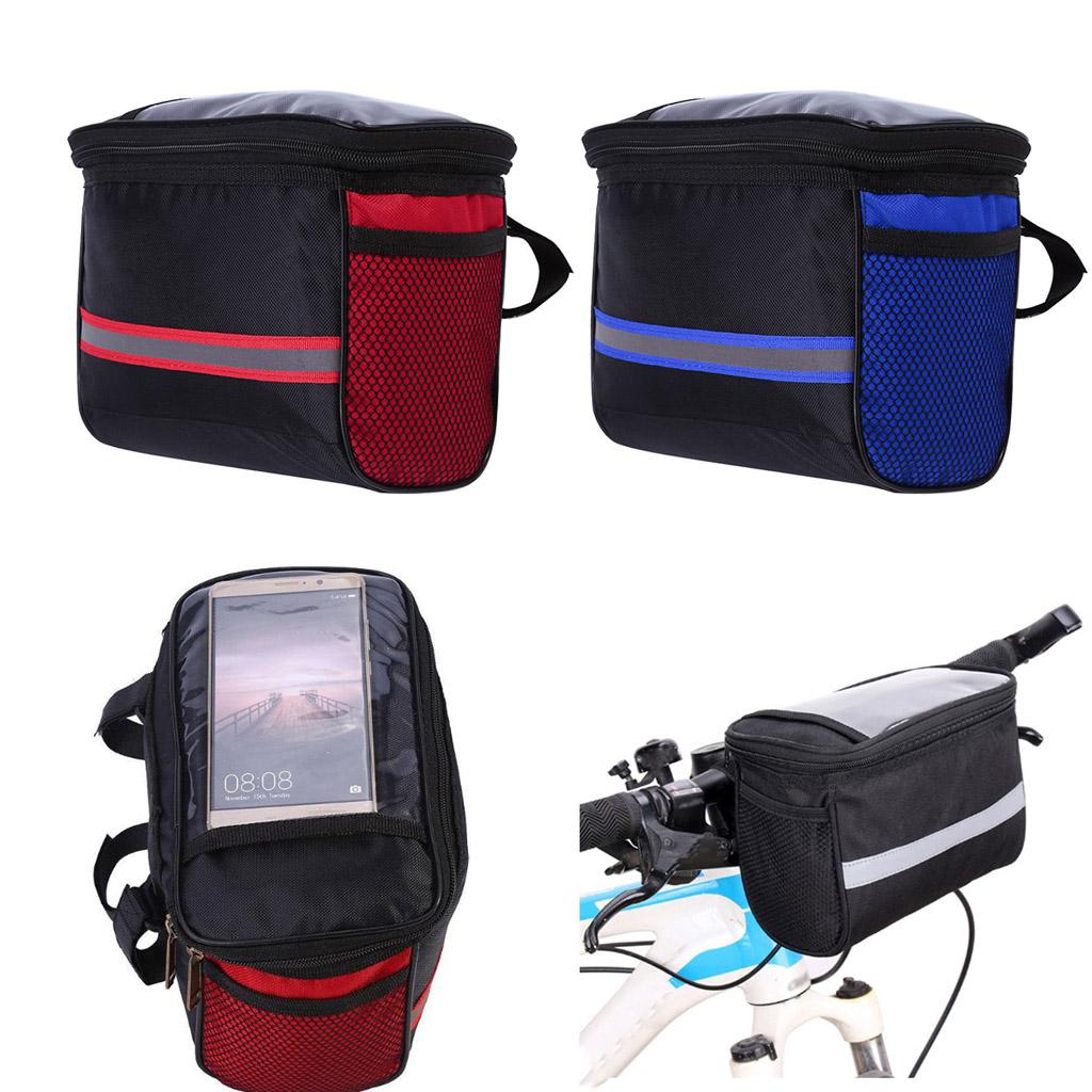 2Pcs Bicycle Handlebar Bag Bike Front Bag Holder Outdoor Riding Storage Pack
