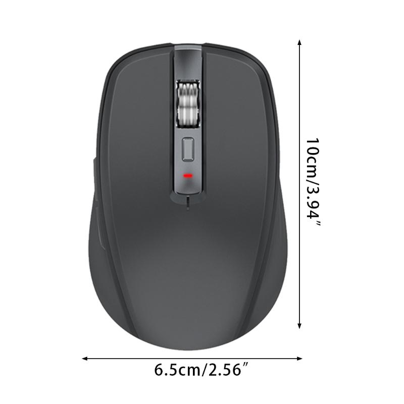 Q1JF Hai Chế Độ Không Dây BT5.1 + Quang USB Ergonomic 2.4G Quang Silent Chuột