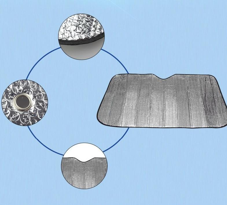 Tấm Chắn Nắng Kính Lái Xe Ô Tô 3 Lớp Cách Nhiệt Hiệu Quả, Bên Trong, Bên ngoài