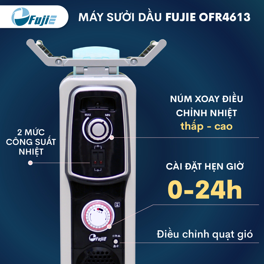 Máy Sưởi Dầu FujiE OFR4613 (2800W) - Hàng chính hãng
