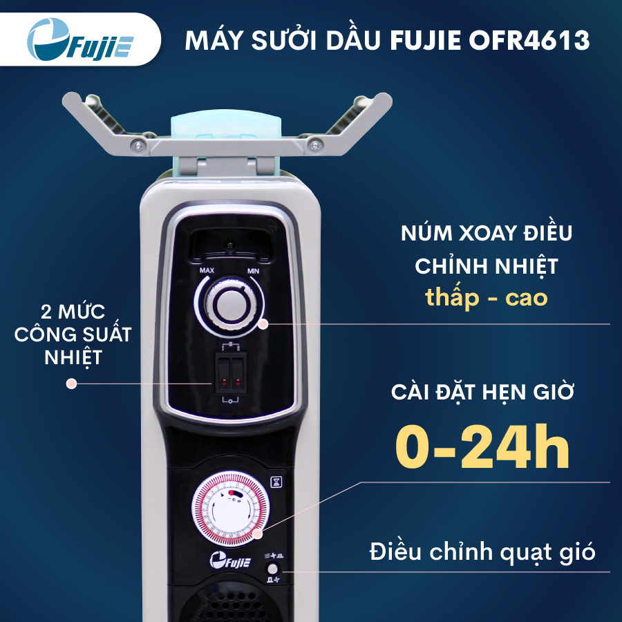 Máy Sưởi Dầu FujiE OFR4613 - Hàng chính hãng
