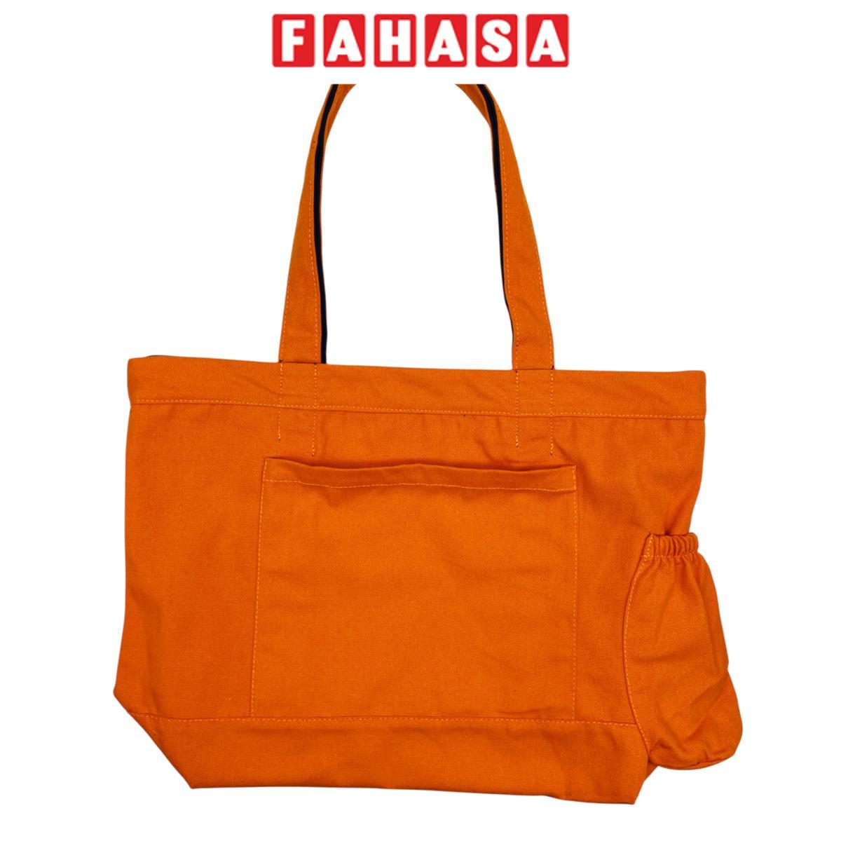 Túi Vải Tote 2 In 1 Phối 2 Màu - Saigon ZeroWaste - Màu Xanh Dương + Cam