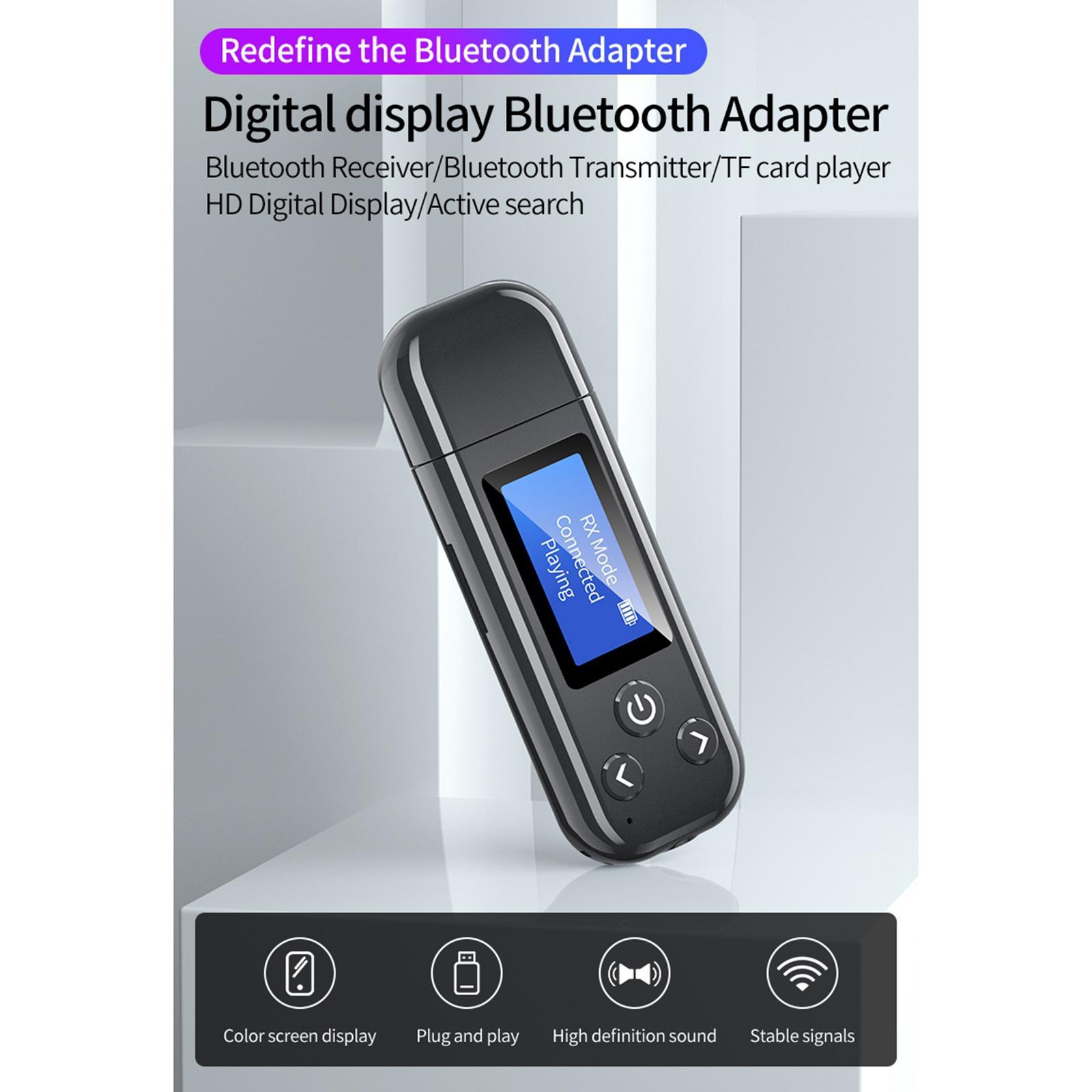 For TV, adapter receiver with LCD display, USB