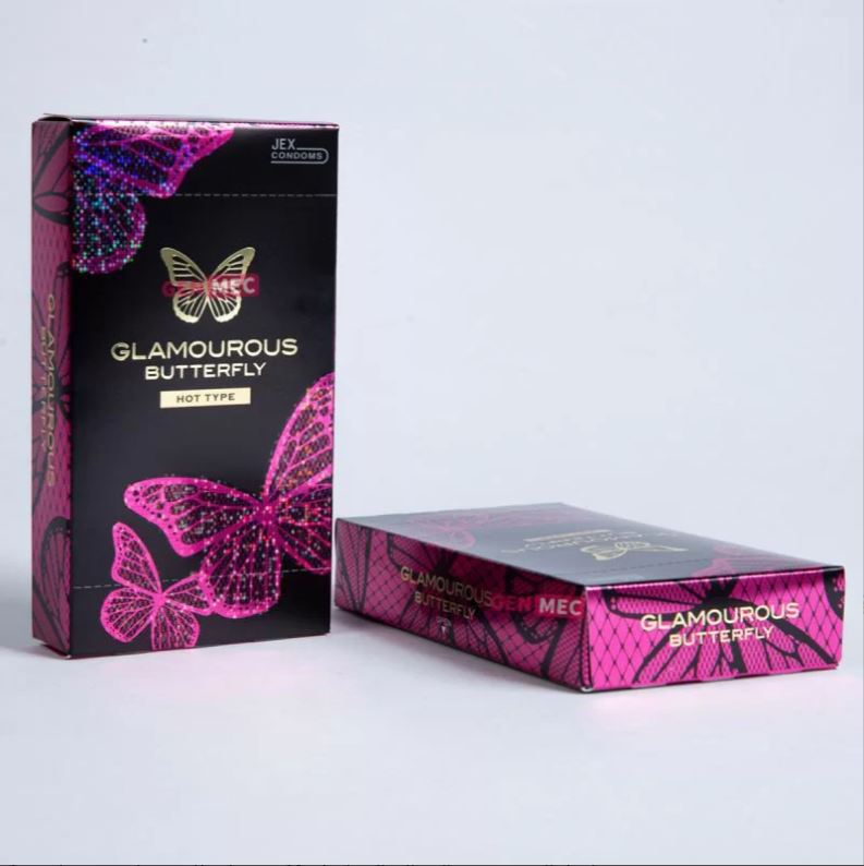 Hình ảnh Bao Cao Su Mỏng Trơn Tạo Cảm Giác Ấm Áp Jex Glamourous Butterfly Hot Type (Hộp 12 Chiếc) - Che Tên Sản Phẩm - SHOP THIÊN THAI