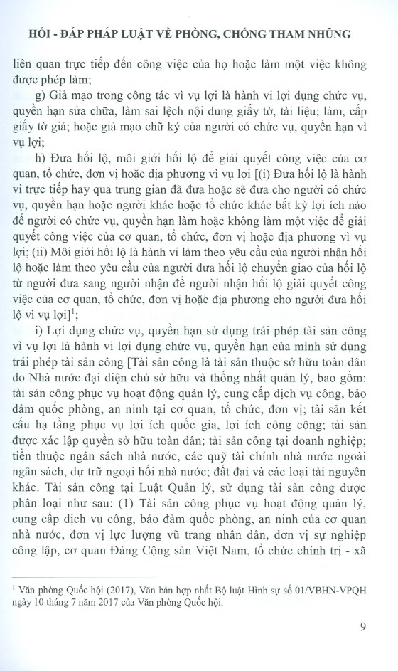 Hỏi Đáp Pháp Luật Về Phòng, Chống Tham Nhũng