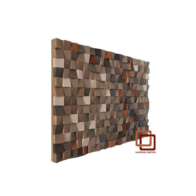 Tranh gỗ trang trí 3D tone NÂU ẤM ÁP -