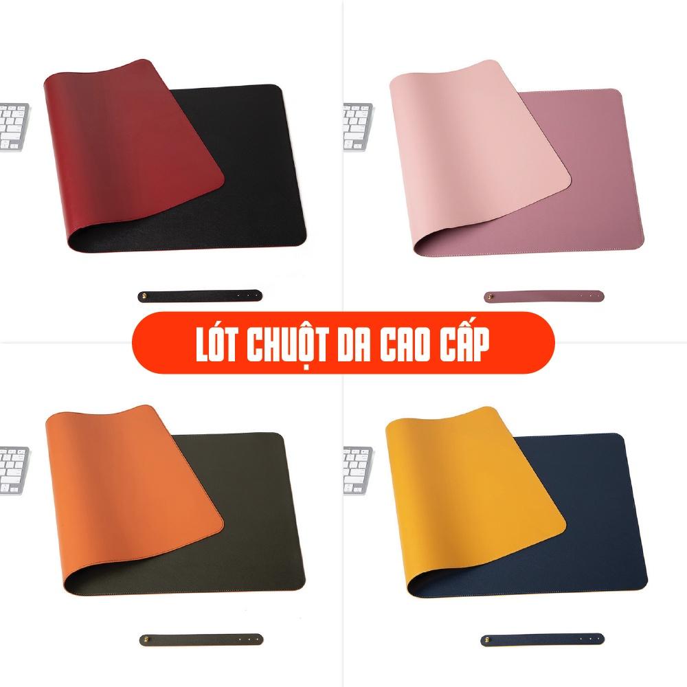 Miếng Lót Bàn Làm Việc DeskPad Da Cỡ Lớn 120x60 Kiêm Bàn Di Chuột Máy Tính Mouse Pad Chống Nước Cao Cấp (2 mặt)