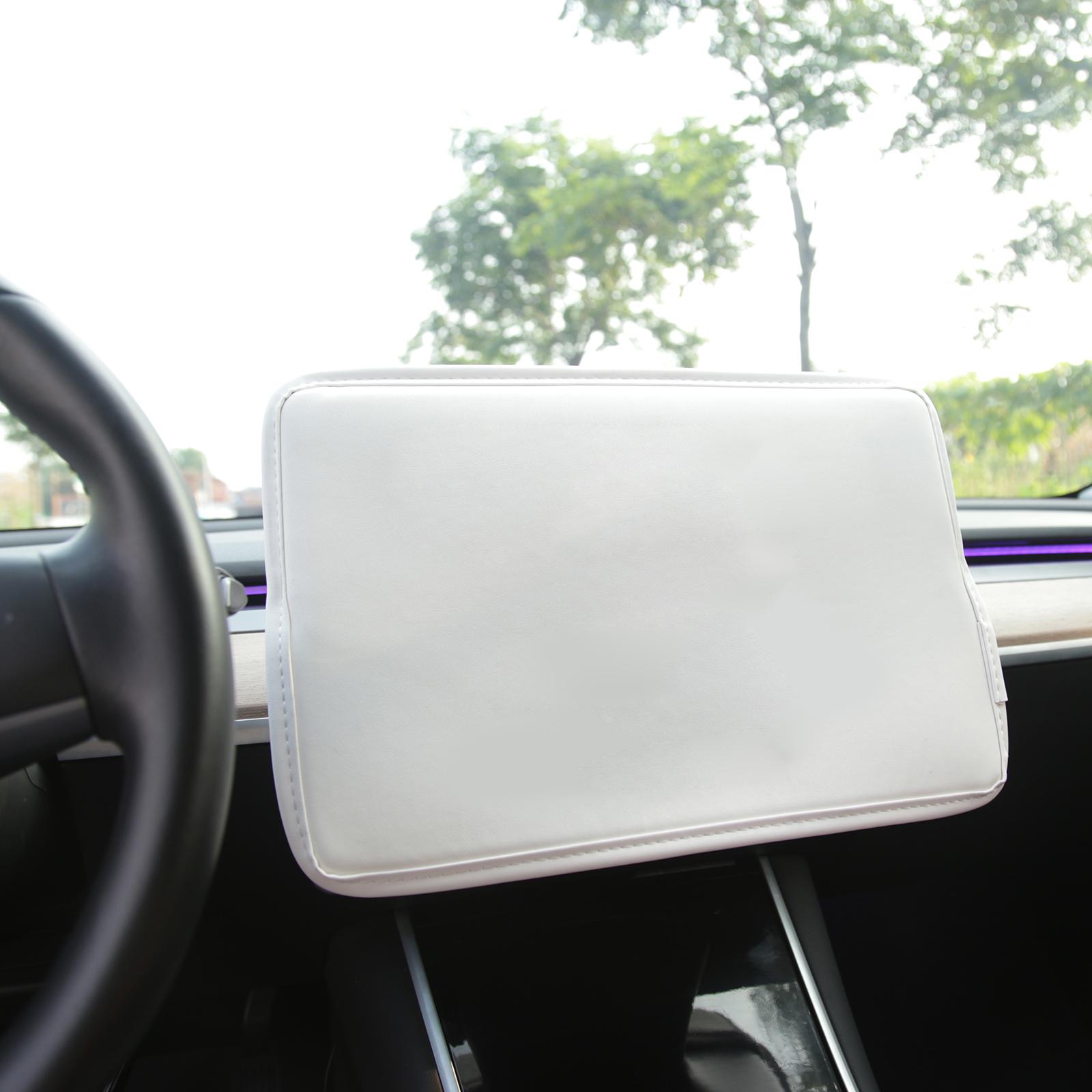 Navigation Cover Sleeve Sunshade Protector fits for Tesla Model 3 DIY White