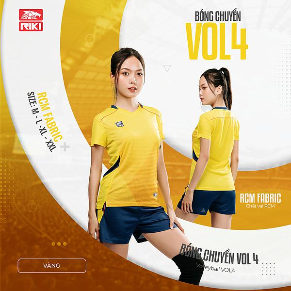 Quần áo Bóng Chuyền Riki VOL4 Nữ ( vải polyester )