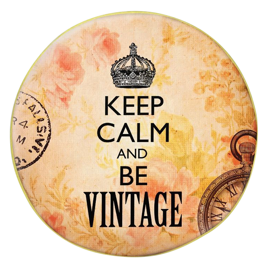 Gối tròn Keep calm and be Vintage - GOVT009