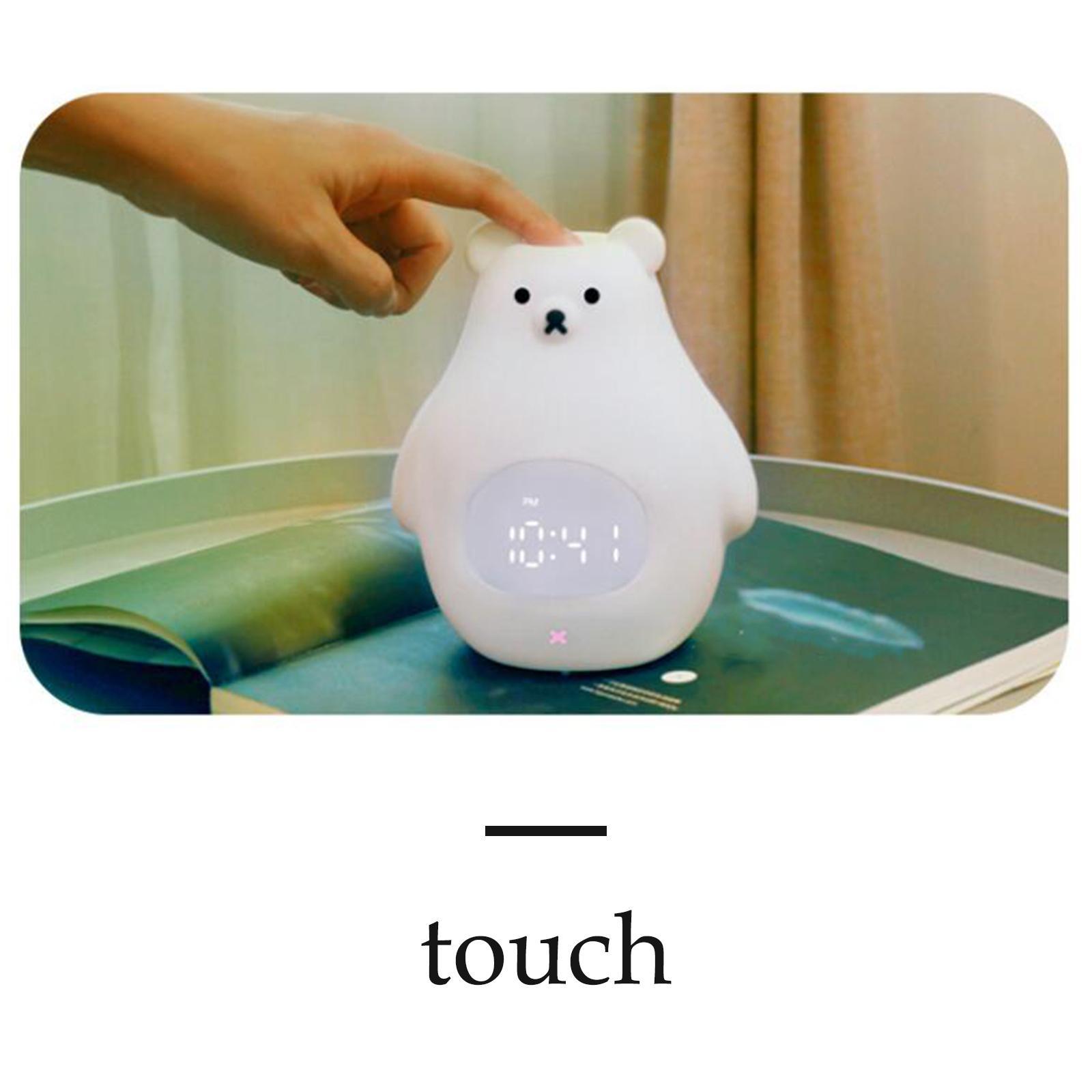 USB Charging Children Bedroom Room Decor Silicone Bear Bedside Lamp Night Light