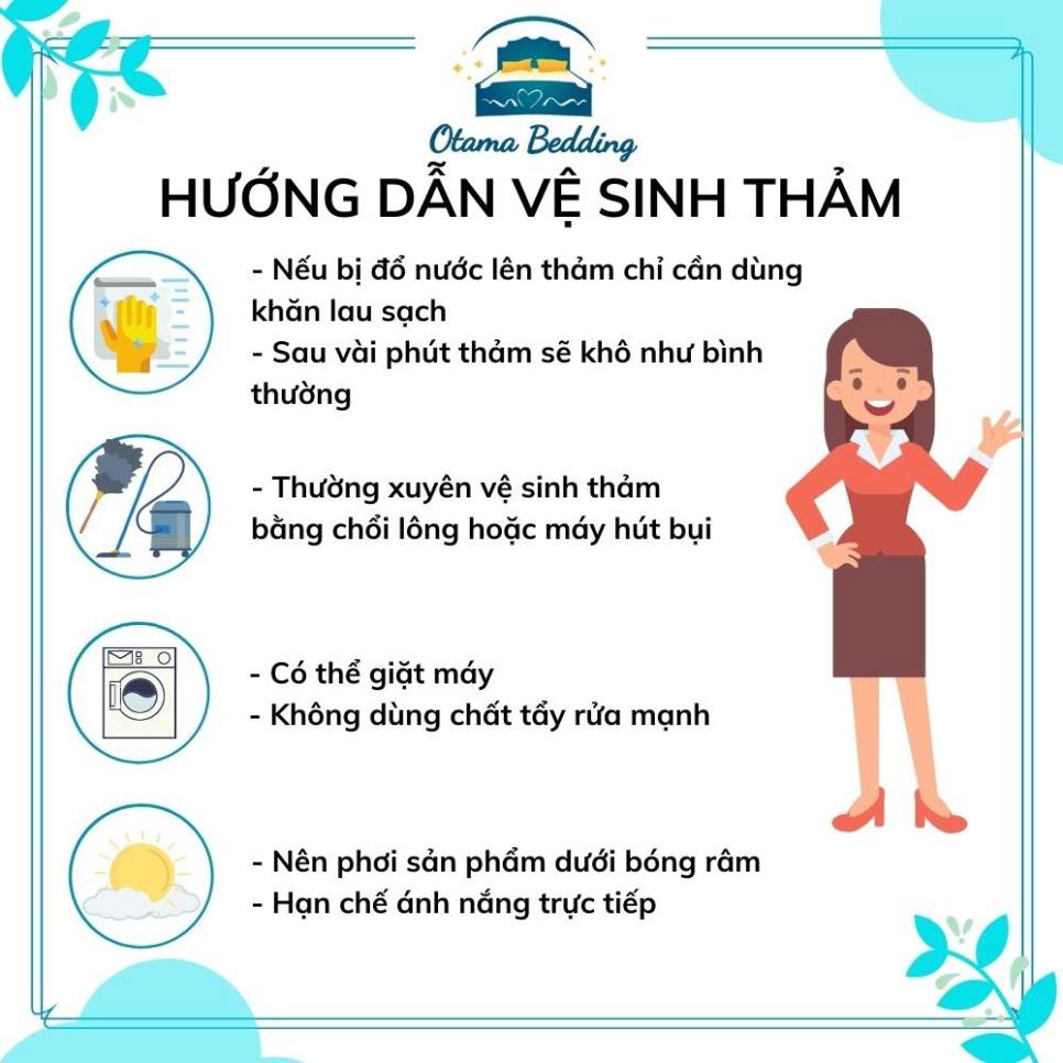 Thảm lông trải sàn lót sàn phòng khách trải giường phòng ngủ thảm lông trắng loang mịn chụp ảnh hình tròn vuông 1m6x2m